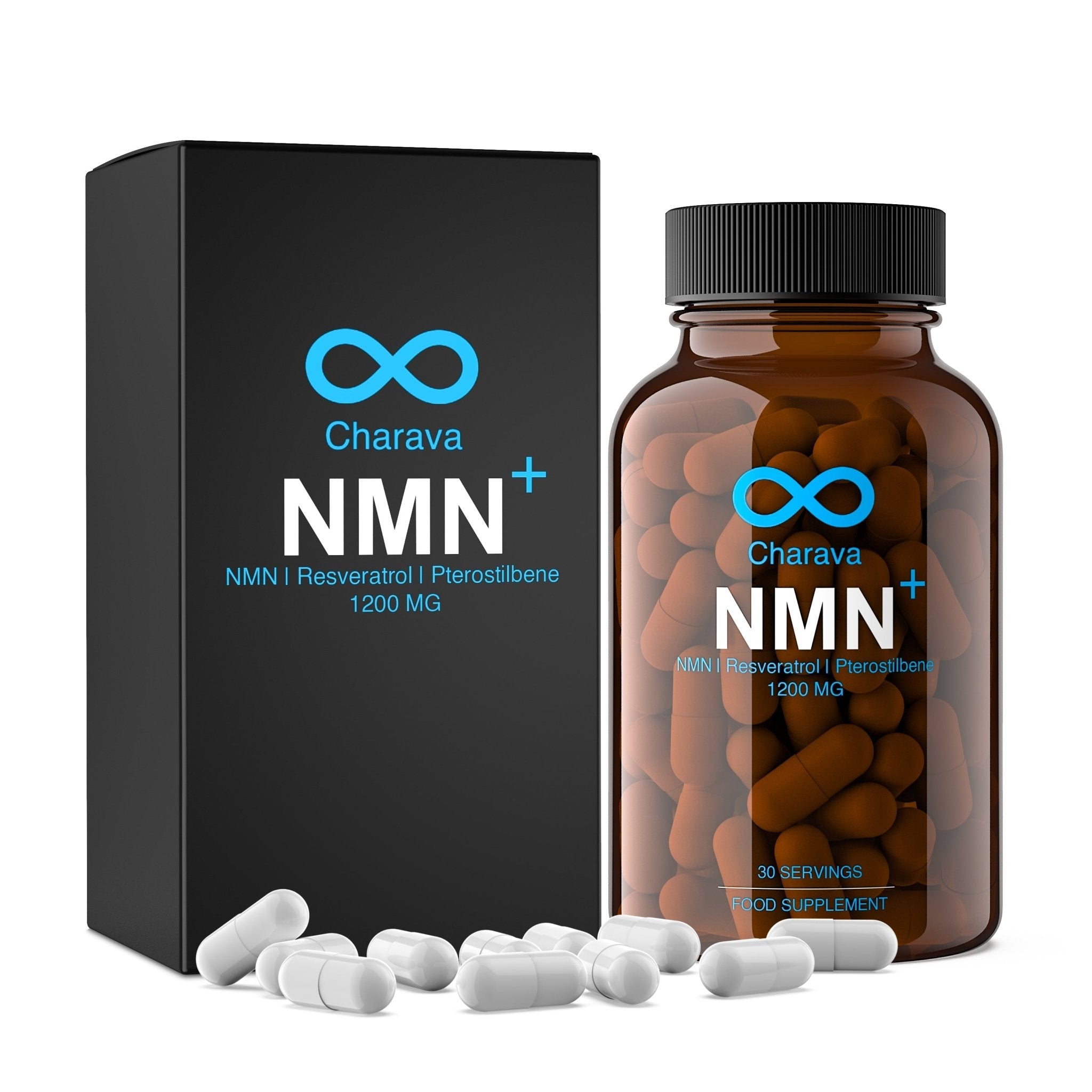 NMN+1200 (NMN, Resveratrol, Pterostilbene) - Charava UK